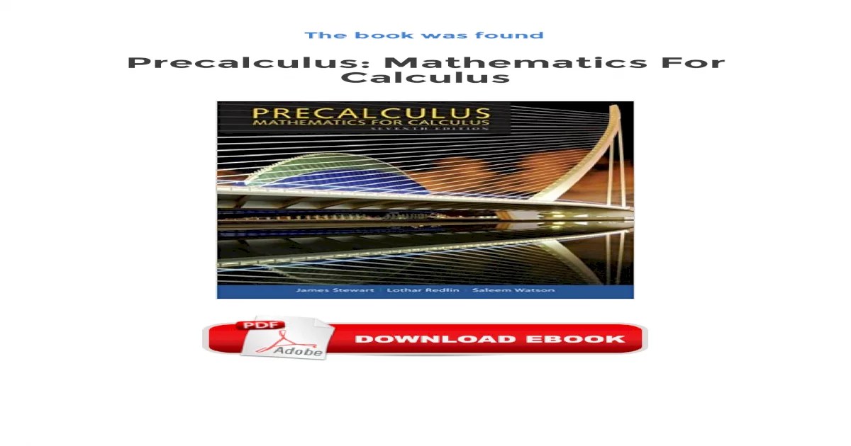 Precalc mathematics for calculus 7th edition