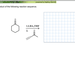 Draw the product of the given reaction sequence.