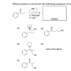 What is the product for the following three-step reaction sequence