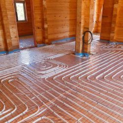 Radiant floor heating systems typically operate at temperatures of: